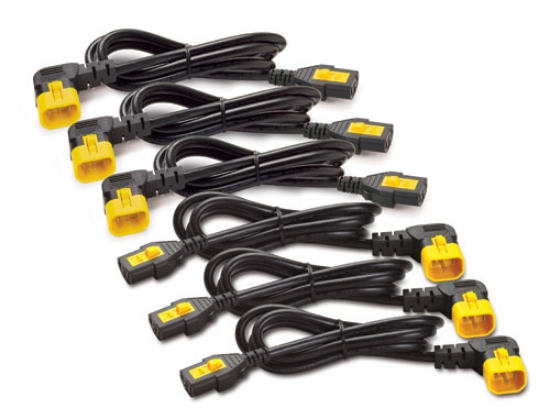 Picture of APC Power Cord Kit (6 ea), Locking, C13 to C14 (90 Degree), 1.8m