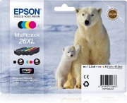 Picture of Epson Polar bear Multipack 4-colours 26XL Claria Premium Ink