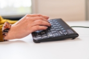 Picture of BakkerElkhuizen Goldtouch Travel Go2 Wired keyboard Office USB QWERTY UK English Black