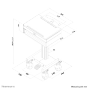 Picture of Neomounts MED-M100 Medical mobile workstation -17" - gas spring - lockable