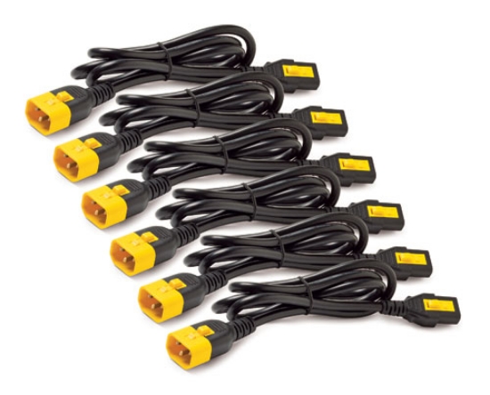Picture of APC Power Cord Kit (6 ea), Locking, C13 to C14, 1.8m