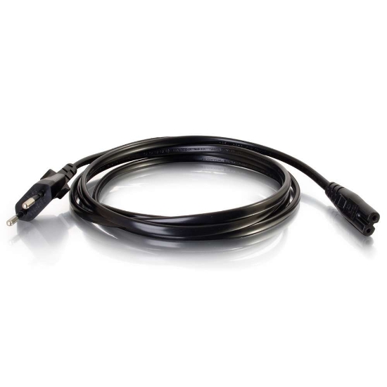 Picture of C2G 80617 power cable Black 2 m CEE7/7 C7 coupler