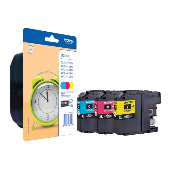 Picture of Brother LC125XLRBWBPDR ink cartridge 1 pc(s) Original Black, Cyan, Magenta, Yellow