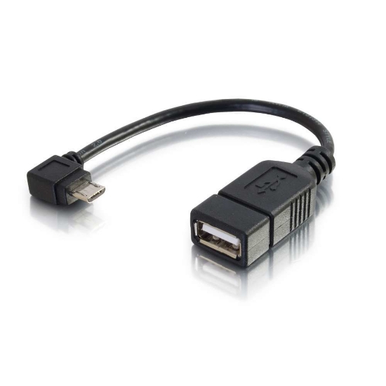 Picture of C2G 0.15m Mobile Device USB Micro-B to USB Device OTG Adapter Cable