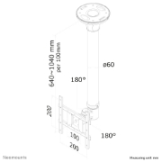 Picture of Neomounts FPMA-C200BLACK Monitor/TV mount ceiling 10-40" - h 64-104 cm