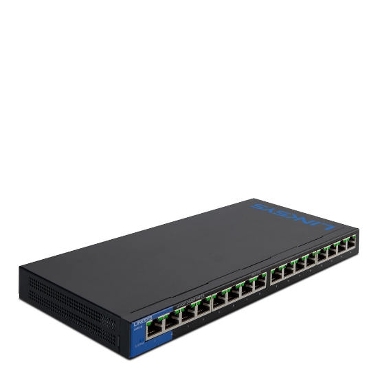 Picture of Linksys 16-Port Desktop Gigabit PoE Switch (LGS116P)