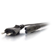 Picture of C2G 80618 power cable Black 3 m CEE7/7 C7 coupler