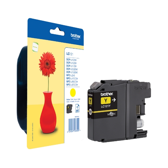 Picture of Brother LC-121Y ink cartridge 1 pc(s) Original Yellow