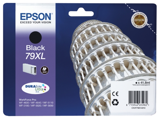 Picture of Epson Tower of Pisa Singlepack Black 79XL DURABrite Ultra Ink