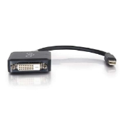 Picture of C2G 20cm Mini DisplayPort to DVI Adapter - Thunderbolt to Single Link DVI-D Converter M/F - Black