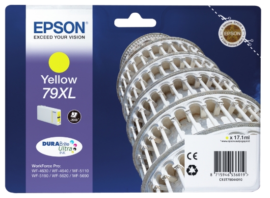 Picture of Epson Tower of Pisa Singlepack Yellow 79XL DURABrite Ultra Ink