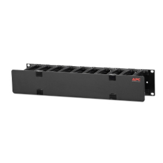 Picture of APC NetShelter Cable Management, Horizontal Cable Manager, 2U, Single Side with Cover, Black, 483 x 88 x 110 mm