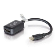 Picture of C2G 20cm Mini DisplayPort to HDMI Adapter - Thunderbolt to HDMI Converter M/F - Black