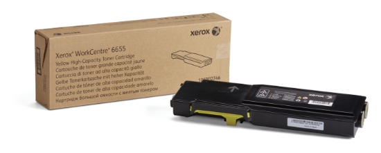 Picture of Xerox Genuine WorkCentre® 6655​/​6655i Yellow High capacity Toner Cartridge (7500 Pages) - 106R02746