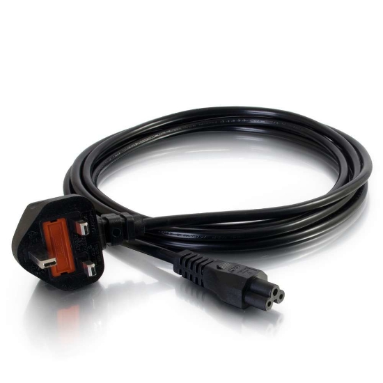 Picture of C2G 80603 power cable Black 3 m C5 coupler BS 1363
