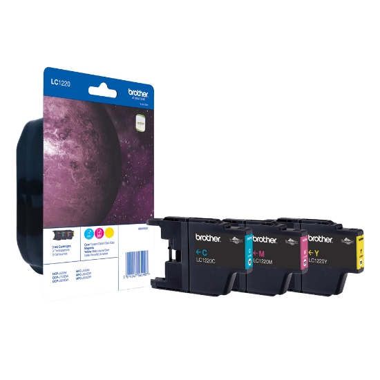 Picture of Brother LC1220RBWBPDR ink cartridge 1 pc(s) Original Cyan, Magenta, Yellow