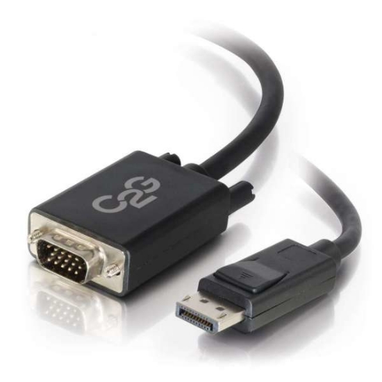 Picture of C2G 2m DisplayPort to VGA Adapter Cable - DP to VGA - Black