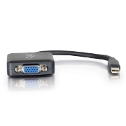 Picture of C2G 20cm Mini DisplayPort to VGA Adapter - Thunderbolt to VGA Converter M/F - Black