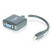Picture of C2G 20cm Mini DisplayPort to VGA Adapter - Thunderbolt to VGA Converter M/F - Black
