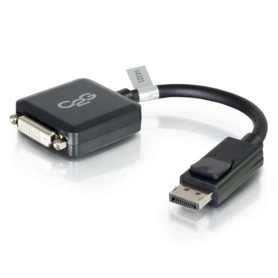 Picture of C2G DisplayPort to DVI-D Adapter Converter - Single Link DVI-D Video Adapter M/F - Black