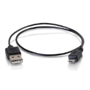 Picture of C2G 81708 USB cable USB 2.0 0.46 m USB A Micro-USB B Black