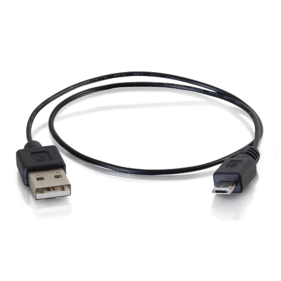 Picture of C2G 81708 USB cable USB 2.0 0.46 m USB A Micro-USB B Black