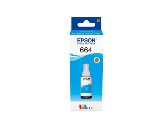 Picture of Epson 664 Ecotank Cyan ink bottle (70ml)