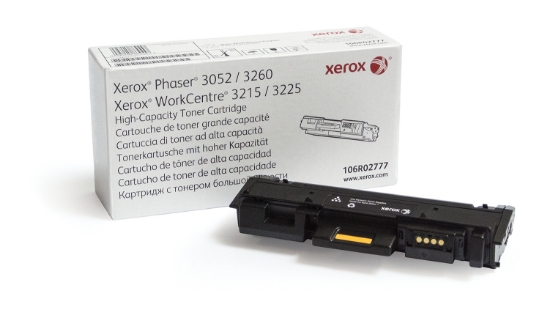 Picture of Xerox Genuine Phaser® 3052​/​3260, WorkCentre® 3215​/​3225 Black High capacity Toner Cartridge (3000 Pages) - 106R02777