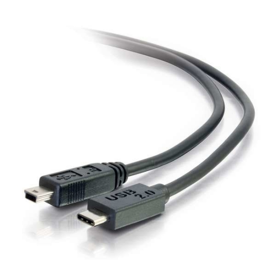 Picture of C2G 3m USB 2.0 USB Type C to USB Mini B Cable M/M - USB C Cable Black
