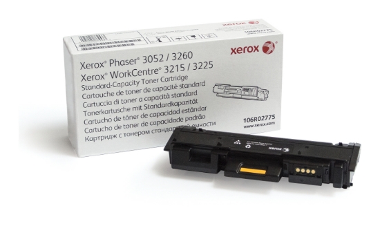 Picture of Xerox Genuine Phaser® 3052​/​3260, WorkCentre® 3215​/​3225 Black Standard capacity Toner Cartridge (1500 Pages) - 106R02775