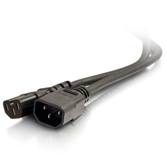 Picture of C2G 2m, C14 IEC - C15 IEC Black C14 coupler C15 coupler
