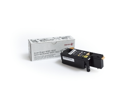 Picture of Xerox Genuine Phaser® 6020​/​6022, WorkCentre® 6025​/​6027 Yellow Standard capacity Toner Cartridge (1000 Pages) - 106R02758