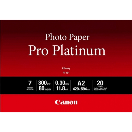 Picture of Canon PT-101 Pro Platinum Photo Paper A2 - 20 Sheets