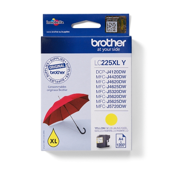 Picture of Brother LC225XLY ink cartridge 1 pc(s) Original