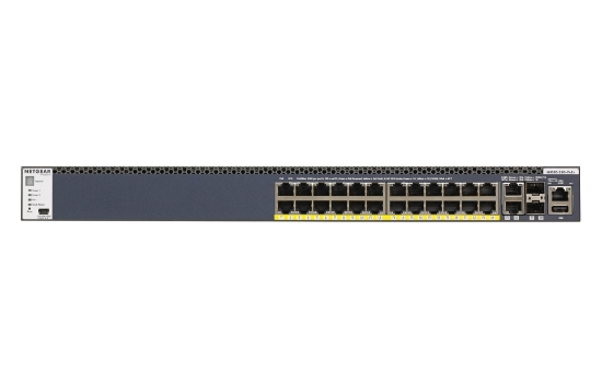 Picture of NETGEAR M4300-28G-PoE+ Managed L2/L3/L4 10G Ethernet (100/1000/10000) Power over Ethernet (PoE) 1U Black
