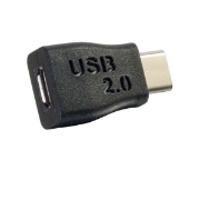 Picture of C2G USB 2.0 USB C to USB Micro B Adapter M/F - USB Type C to USB Micro B Black