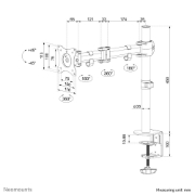 Picture of Neomounts NM-D135BLACK Monitor arm 10-27"