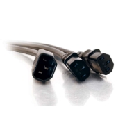 Picture of C2G 1.8m, C14 IEC - 2xC13 IEC Black C14 coupler 2 x C13 coupler