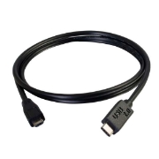 Picture of C2G 1m USB 2.0 USB Type C to USB Micro B Cable M/M - USB C Cable Black