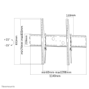 Picture of Neomounts LFD-W2000 TV mount wall 60-100" - tiltable
