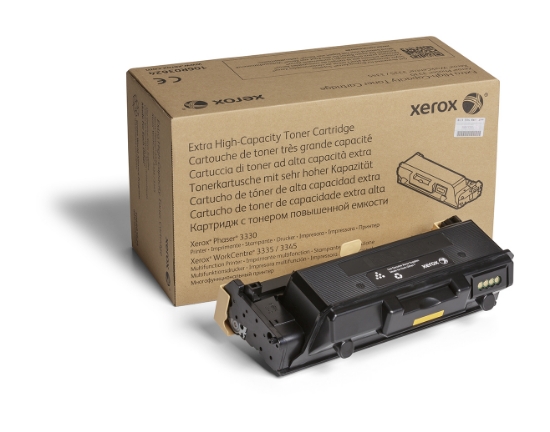Picture of Xerox Genuine Phaser® 3330, WorkCentre® 3300 Series Black Extra High capacity Toner Cartridge (15000 Pages) - 106R03624