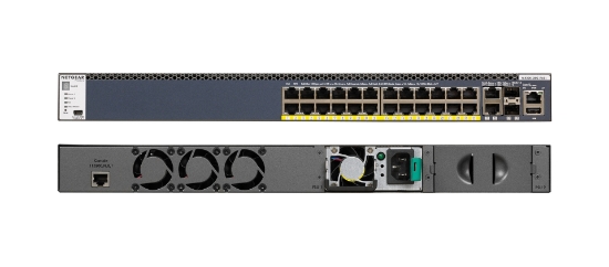 Picture of NETGEAR M4300-28G-PoE+(1000W)/US/EMEA Managed Gigabit Ethernet (10/100/1000) Power over Ethernet (PoE) 1U Black