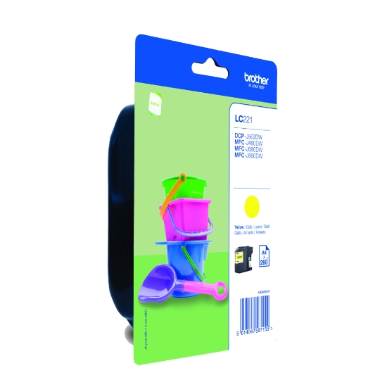 Picture of Brother LC221YBP ink cartridge 1 pc(s) Original Yellow