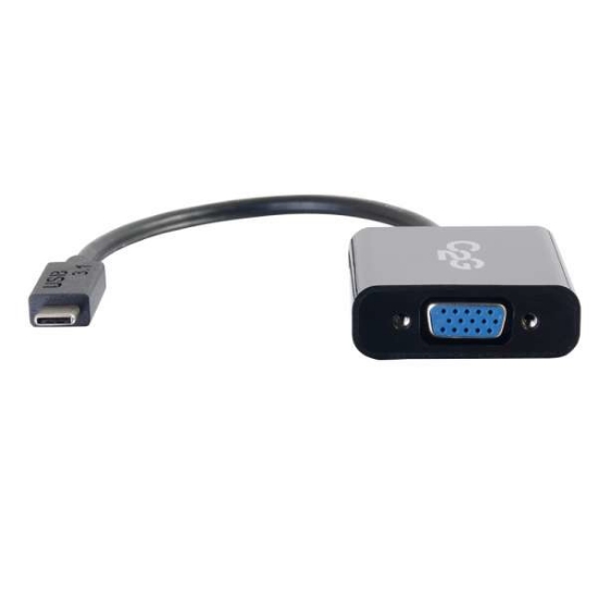 Picture of C2G USB 3.1 USB Type C to VGA Adapter - USB C to VGA Black