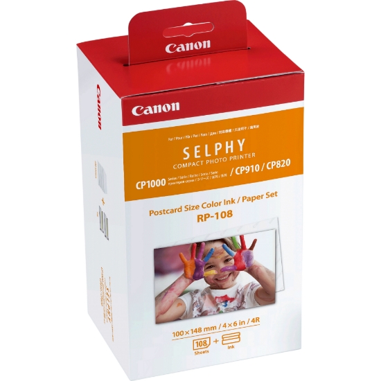 Picture of Canon RP-108 Colour Ink + 100 x 148 mm Paper Set, 108 Sheets
