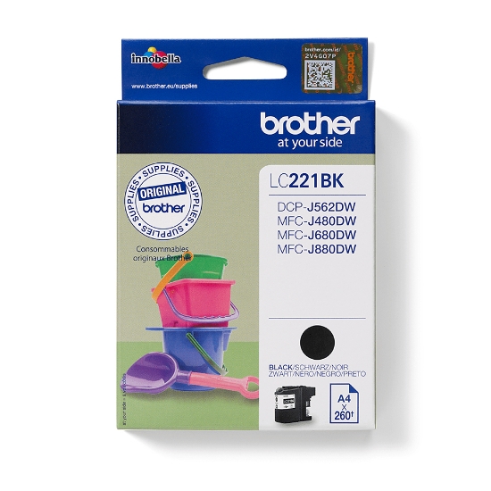 Picture of Brother LC221BK ink cartridge 1 pc(s) Original Black