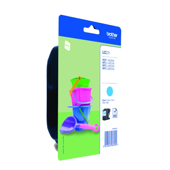Picture of Brother LC221CBP ink cartridge 1 pc(s) Original Cyan
