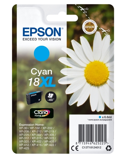 Picture of Epson Daisy Singlepack Cyan 18XL Claria Home Ink
