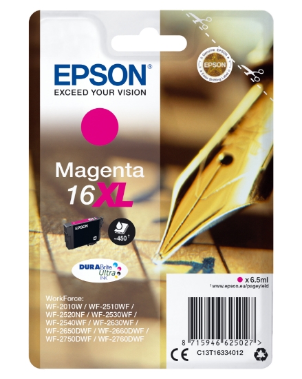 Picture of Epson Pen and crossword Singlepack Magenta 16XL DURABrite Ultra Ink