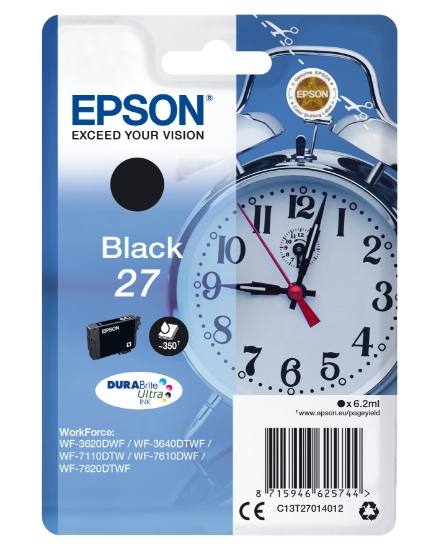 Picture of Epson Alarm clock Singlepack Black 27 DURABrite Ultra Ink
